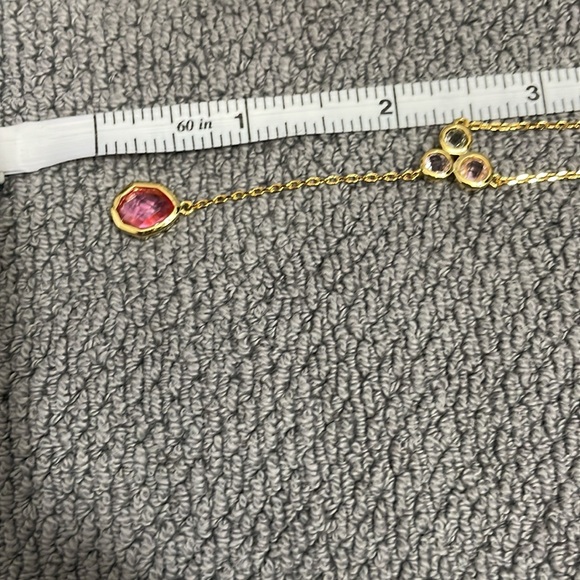 “Talia” Gold Toned Necklace and Bangle Bracelet Set - Picture 8 of 13